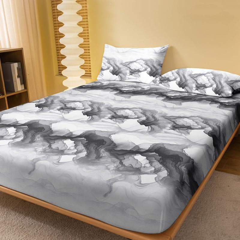 1 Simple Modern Printed Matte Fitted Sheet, Bedroom Printed Bed Cover, Bedding (Excluding Pillowcases) 71x132cm