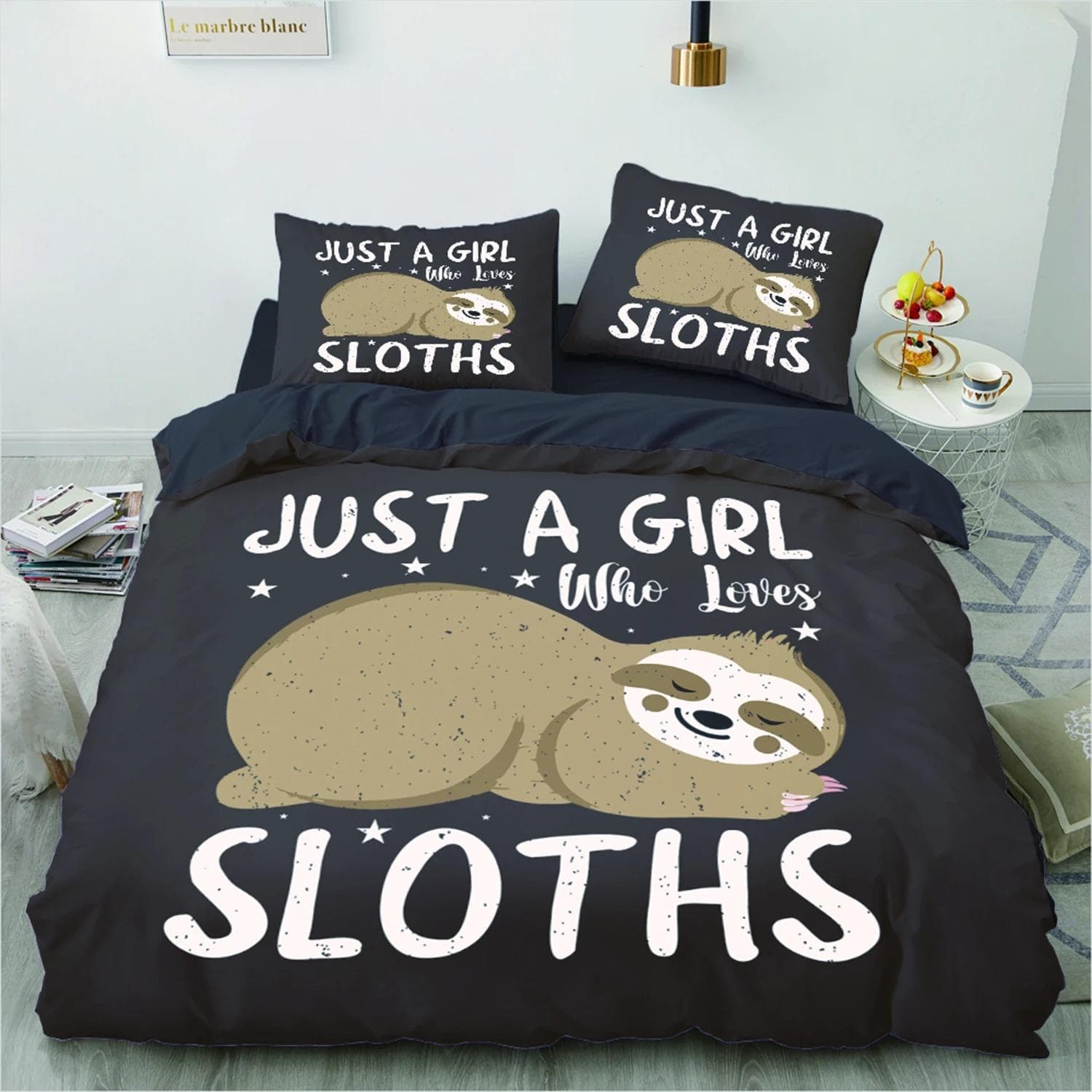 3D Printed Bedspread Sloth Duvet Cover Bedding Set Ultra-fine Fiber Pillowcase New Wholesale Colorful And Comfortable Kit 70x133cm 2pcs
