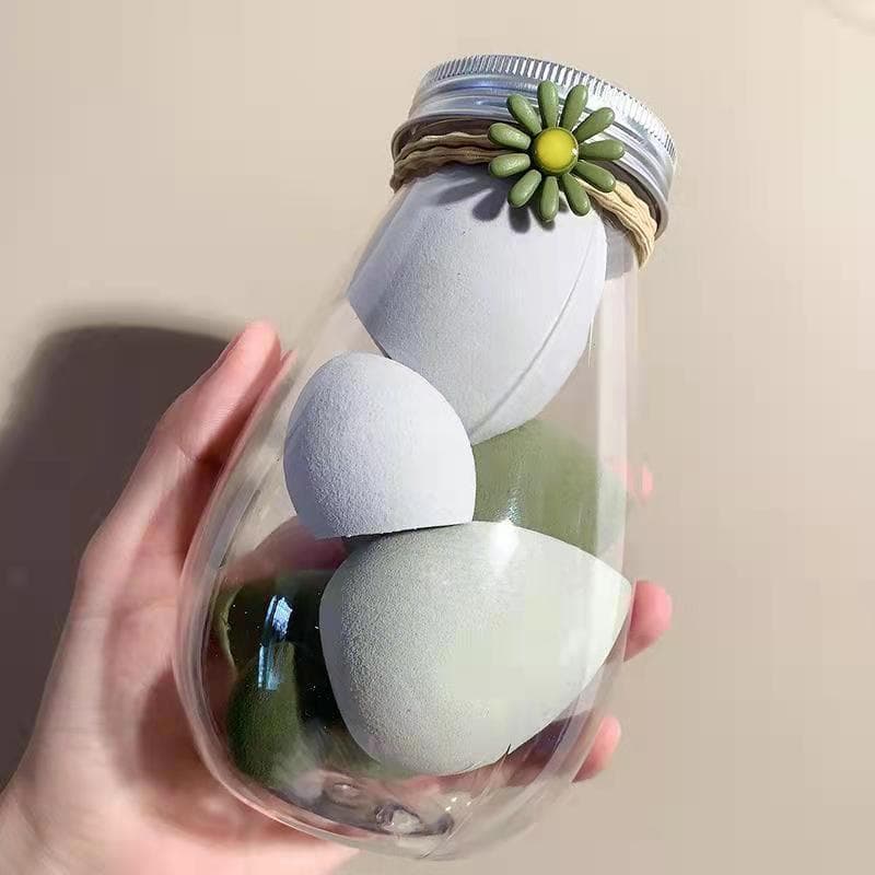 6Pcs/Set Makeup Sponge Set Face Beauty Cosmetic Powder Puff For Foundation Cream Concealer Makeup Blender Makeup Tool green