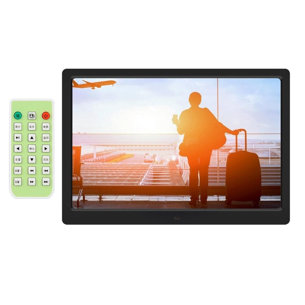 15.4inch 16:9 1280*800 HD Screen Digital Photo Frame Electronic Album Black US Plug black