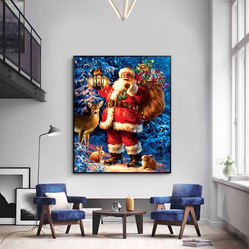 Diamond Painting Diy Diamond Painting Embroidery Santa's Gift Backpack Home Decor Dimond Mosaic Gift 20X30CM