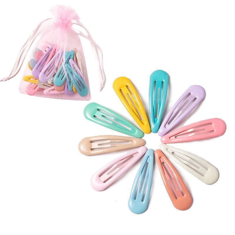 10/20/30/40 New Girls Cute Colorful Waterdrop Shape Hairpins Sweet Hair Clips Kids Barrettes Slid Clip Fashion Hair Accessories 10