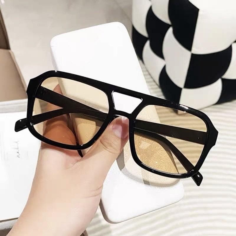 Retro Double Beam Sunglasses Summer Outdoor UV Protection Unisex Fashion Glasses for Men and Women