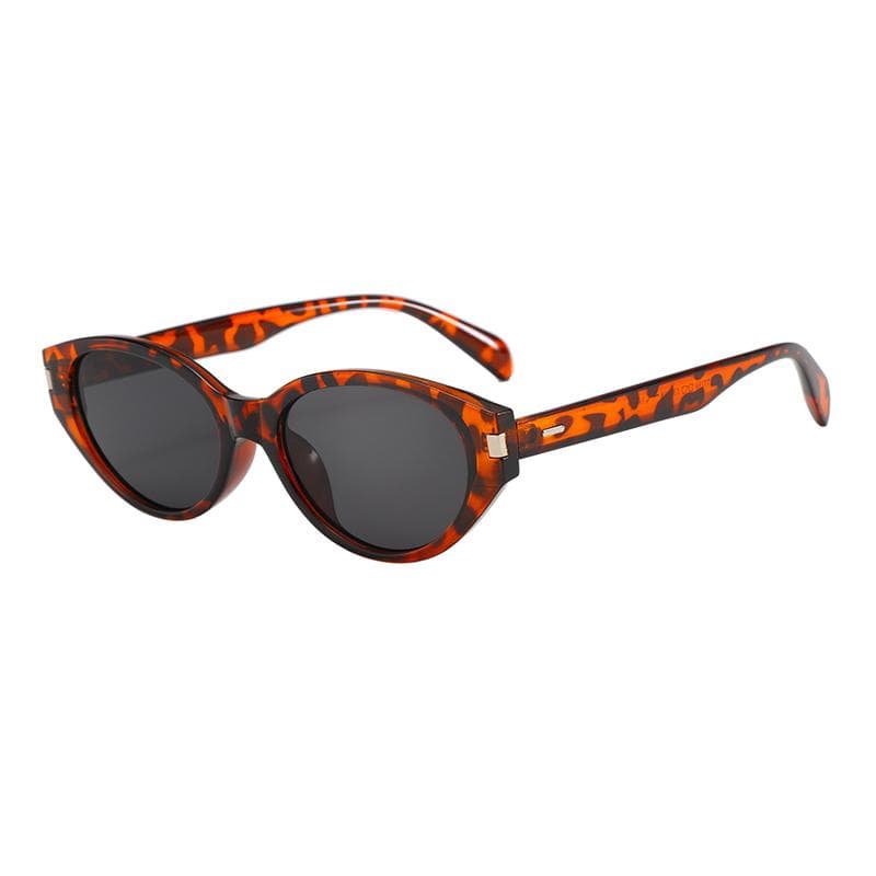 New Narrow Frame Cat Eye Sunglasses for Women UV Proof Trendy Small Face High End Fashion 77188