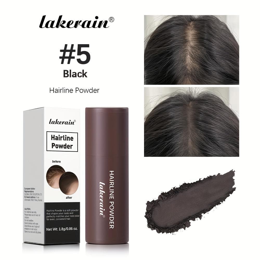 Forehead Hair Shadow Retouching Finishing Powder Waterproof Hair Volumizing Natural Coloring Hairline Filling Powder Eyebrow black