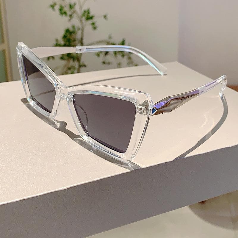 KAMMPT Cat Eye Sunglasses Women Oversize Gradient Shades Fashion UV Protection for Driving Travelling Outdoor as picture shows