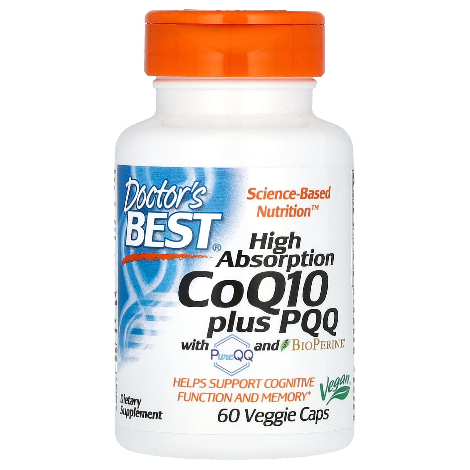 Doctor's Best, CoQ10 100mg, PQQ 20mg, 60 veggie capsules