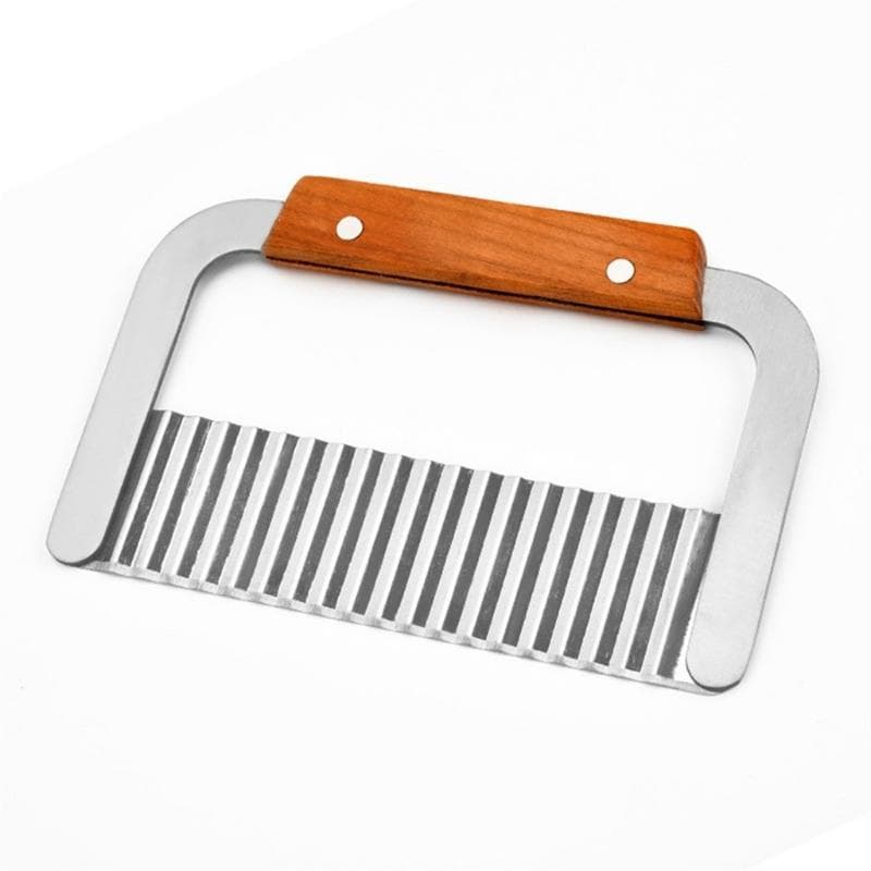 Stainless Steel Potato Chip Slicer Dough Vegetable Fruit Crinkle Wavy Slicer Knife Potato Cutter Chopper French Fry Maker Tools