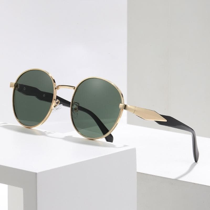 Oval Sunglasses Metal Frame Trendy Retro Street Fashion Women Sunglasses UV Protection 230 2412