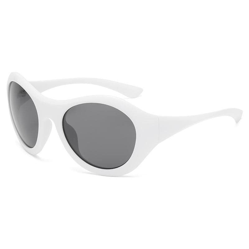 New Fashion Trendy Sunglasses Anti UV Big Frame Oval Glasses Personalized Retro Street Style Female