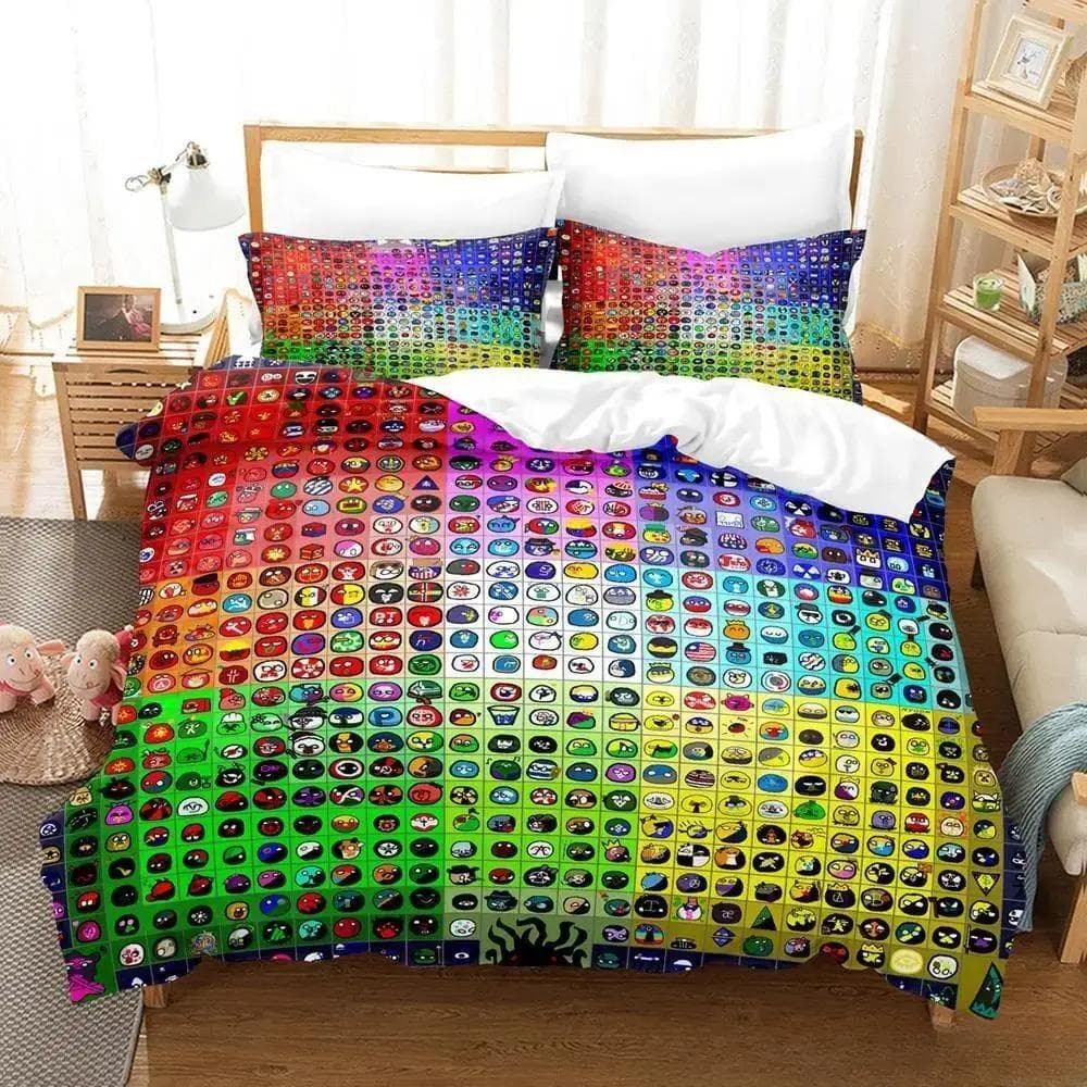 New Countryball Polandballs Bedding Set Single Twin Full Queen King Size Bed Set Aldult Kid Bedroom Duvet cover Sets 3D Anime 70x133cm 2pcs