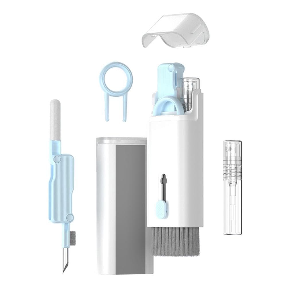Multi-functional portable electronic cleaning set, clean laptop/ mobile/ phone/screen/ keyboard, lake blue