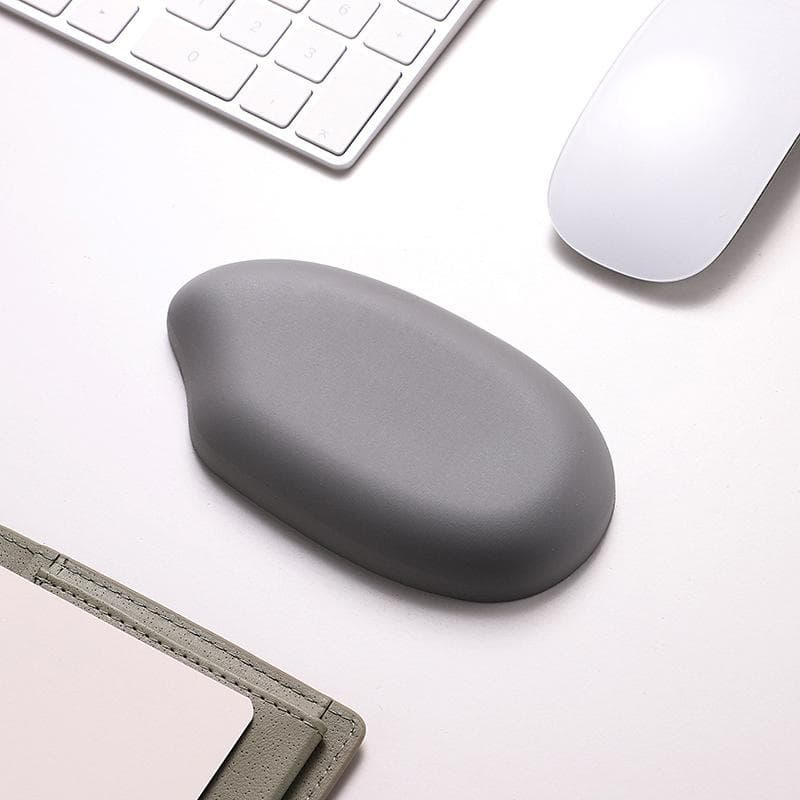 Rice Shaped Mouse Pad Ergonomics Silicone Wrist Protector Keyboard Hand Rest Soft Touch Office Men And Women Hand Pillow grey