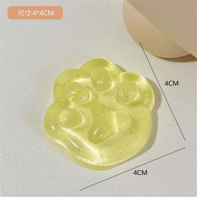 New Fidget Toy Mini Squishy Toys Mochi Ice Block Stress Ball Toy Kawaii Transparent Cube cat paw fish Stress Relief Squeeze Toy