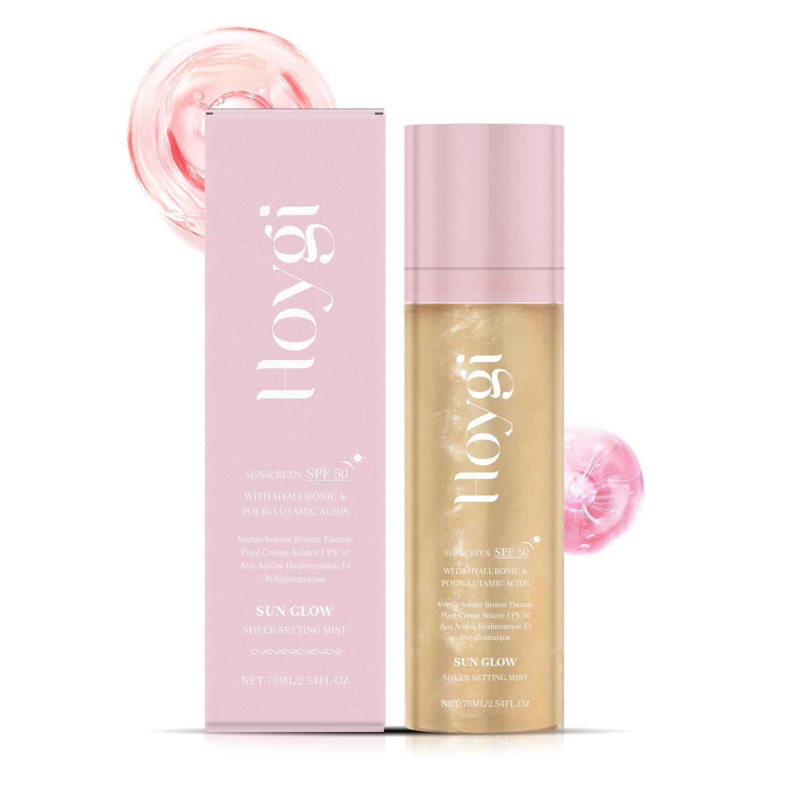 Hoygi Setting Mist: Titanium Dioxide + Hyaluronic Acid | 24-Hour Matte Finish + Oil Control & Smudge-Proof + Nourishing Comfort, 75ml