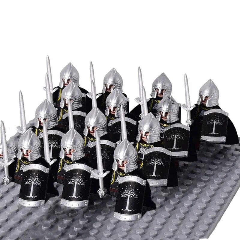 13pcs Medieval Age Castle Knights Military War Armored Rome Soldiers Spartan Warrior Figures With Sword Building Block Set Toys