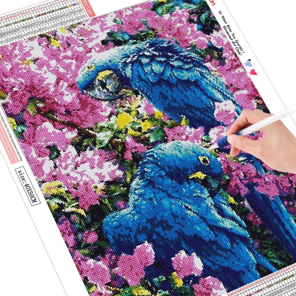5D DIY Diamond Painting Animal Parrot Full Round Diamond embroidery Cross stitch Diamond crystal 40*50 cm