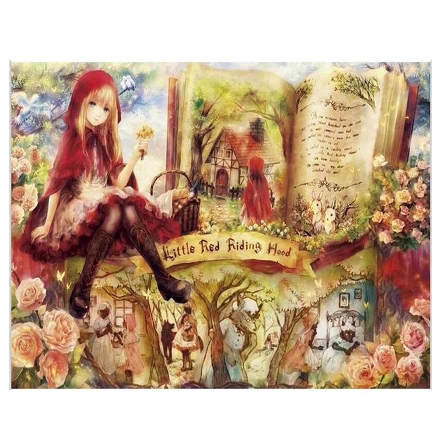 Diamond Embroidery Little red riding hood 5D diy Diamond Painting Cross-Stitch 20X30CM