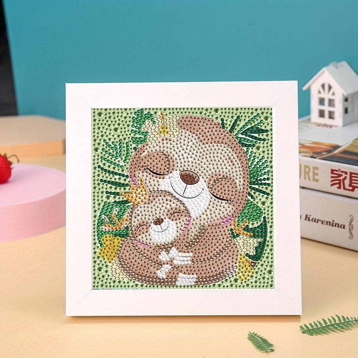 DIY Diamond Painting Set Cartoon Animal Picture Crystal Water Diamond Embroidery Birthday Decoration Gift rimless