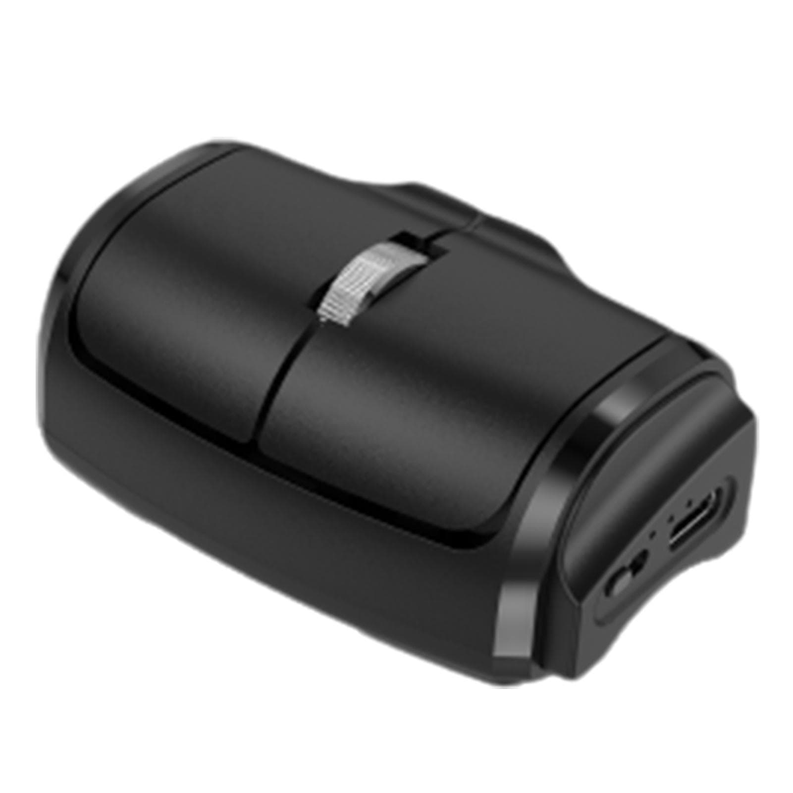 Wireless Mouse - Compact and Portable Ring Mouse with Dual-Mode 2.4G+BT Mice Compatible with black