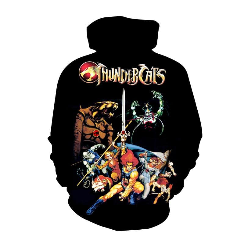 Cartoon Anime Hoodies Thundercats 3D Print Sweatshirt Men Women Fashion Oversized Hoodie Harajuku Hip Hop Pullover Kids Boy Coat 4XL