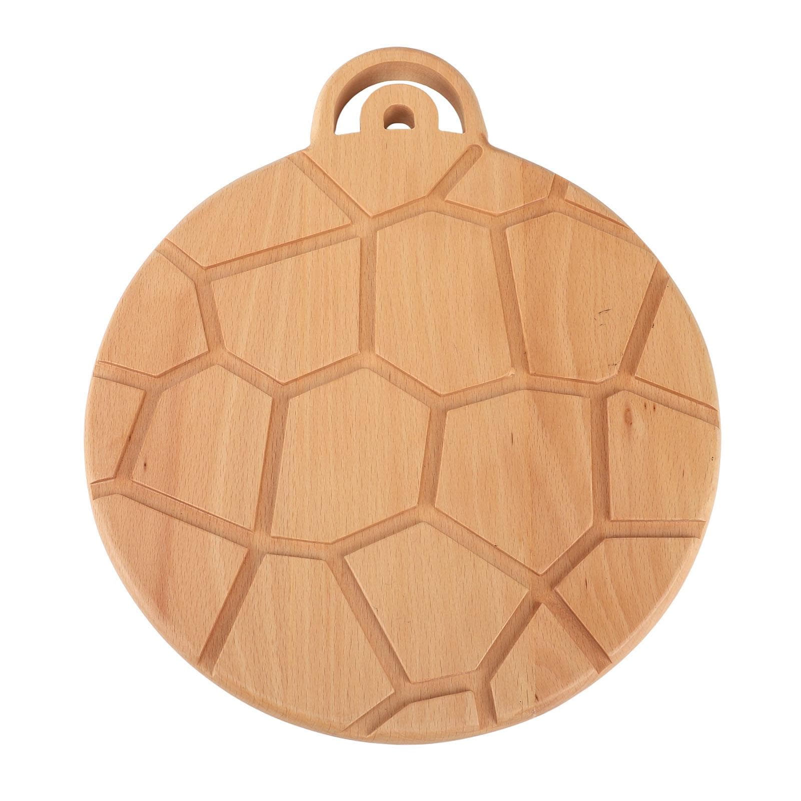 Wood Serving Tray 12 Inch Round Decorative Breakfast Tray Coffee Table Tray for Living Dining Room