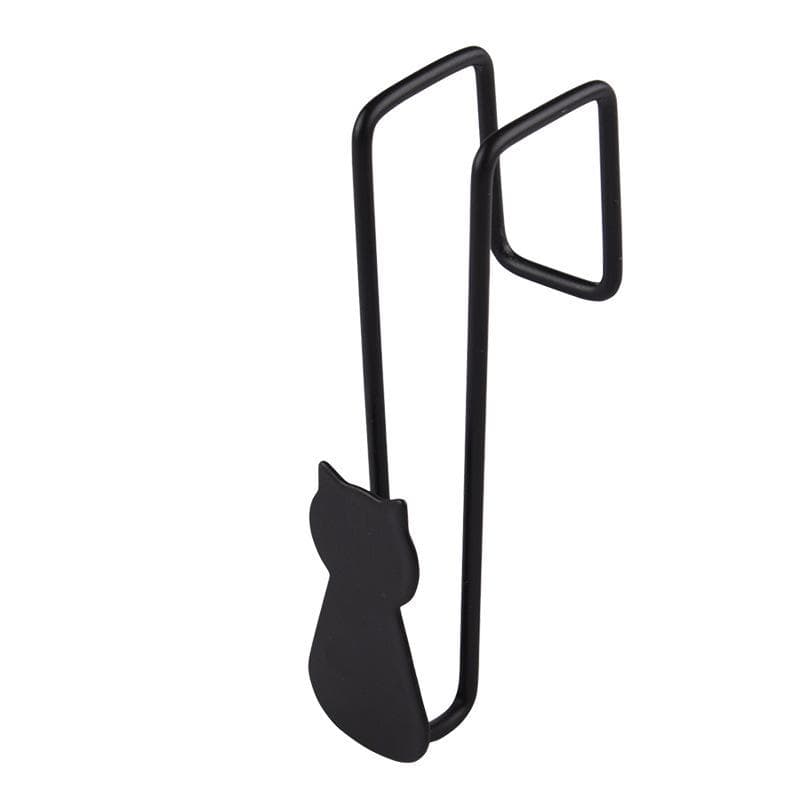 1Pc Cat-Shaped Sturdy Cast Iron Hooks Designed to Hang Over Doors - Easy to Install, for Hats, Towels, Wallets, And Robes Home Organizer