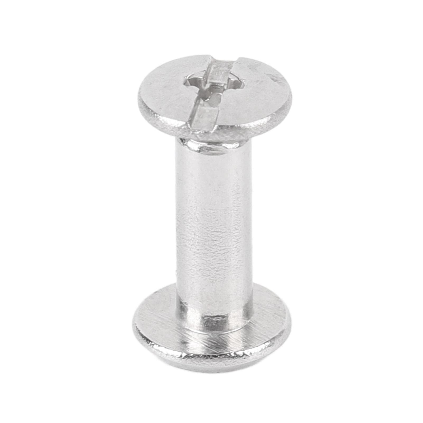 100 Sets Screw Rivet M2 Stainless Steel High Strength Round Flat Head Binding Screws 3x8x6mm/0.12x0.31x0.24in
