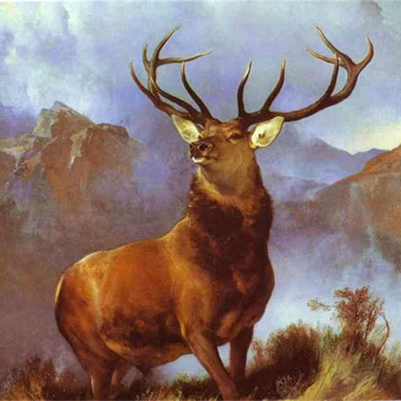 Diamond Painting Cross Stitch Deer Crystal Needlework Diamond Embroidery Animal Elk Diamond Decor 30x30CM