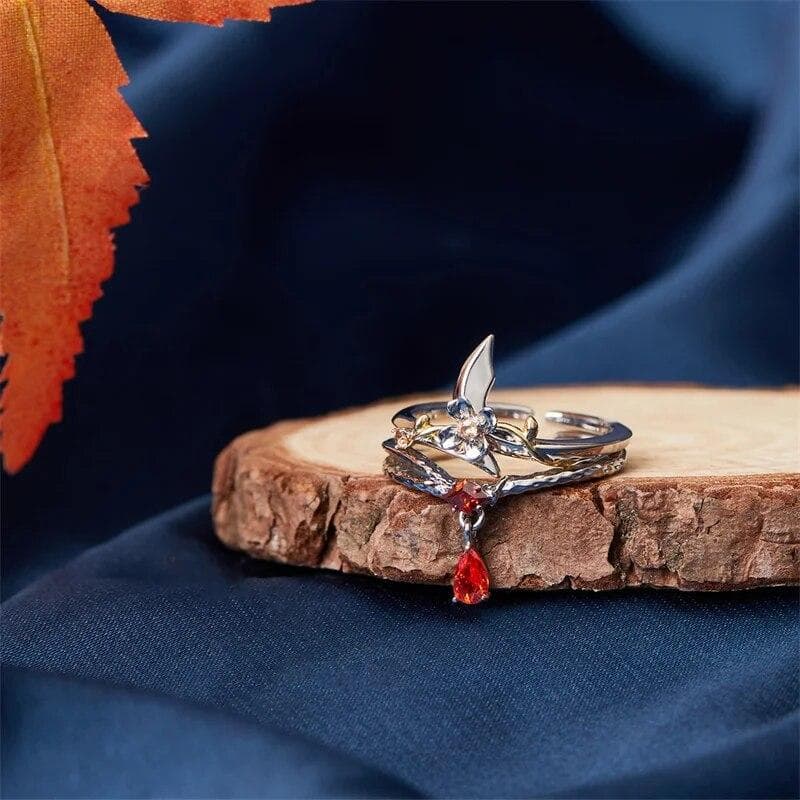 Anime Tian Guan Ci Fu Ring Hua Cheng Xie Lian Cosplay Adjustable Unisex Birthday Couple Rings Comics TGCF Jewelry Accessories Adjustable
