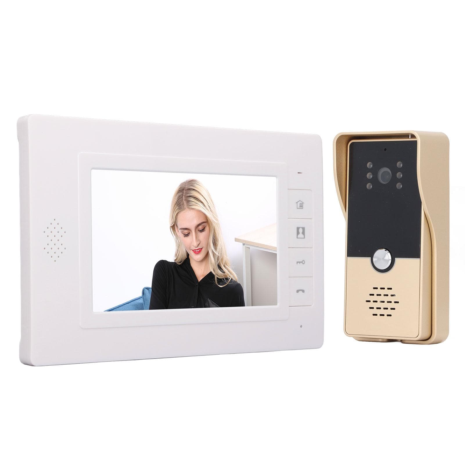 Wired Video Intercom System 7 Inch Color HD Smart Video Doorbell Camera with Monitor Home Apartment