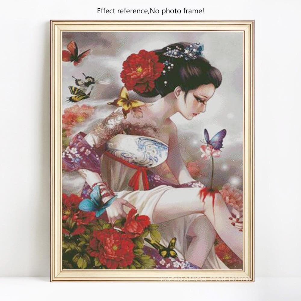 Diamond Painting Full Drill Round Women Pictures Of Rhinestones New Diamond Embroidery 20X30