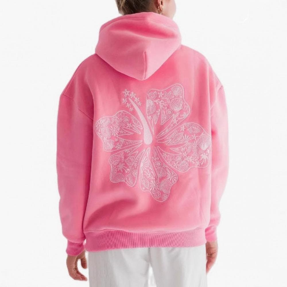 Women's Spring and Summer Long-sleeved Hoodies, Fashionable Printed Loose and Comfortable Hoodies XS red