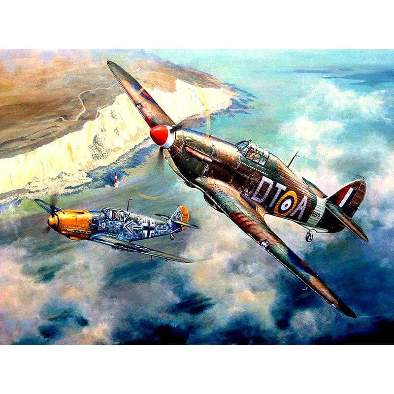 Diamond Embroidery Diamond Painting Cartoon Aircraft Cross Stitch Full Drill Diamond Home Decor 20X30CM