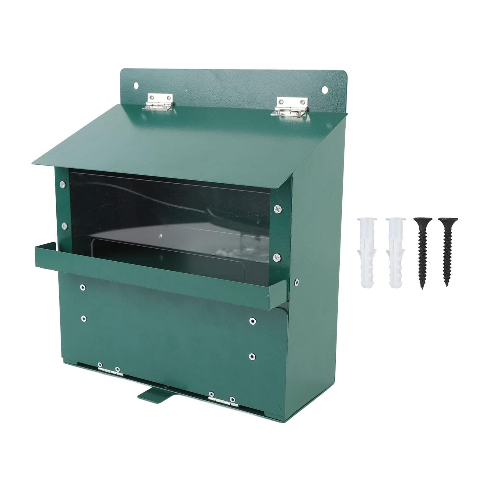 Metal Squirrel Feeder with Transparent Acrylic Plate Pet Picnic Table Assembled Feeding Box for