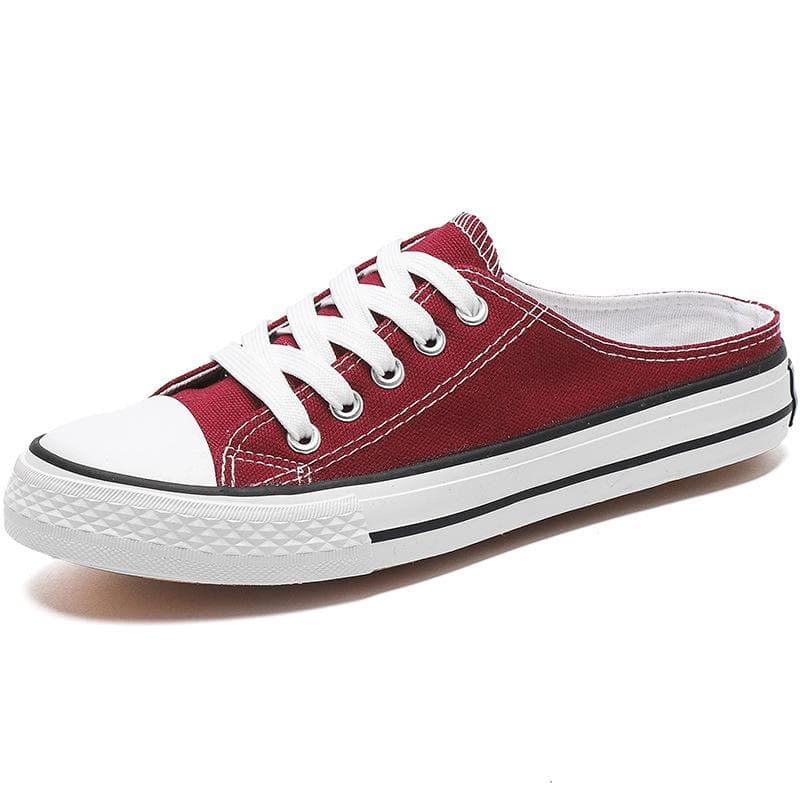 New Spring and Summer Ladies Slippers Summer Casual Canvas Slippers Comfortable Breathable and Non-slip 39 red