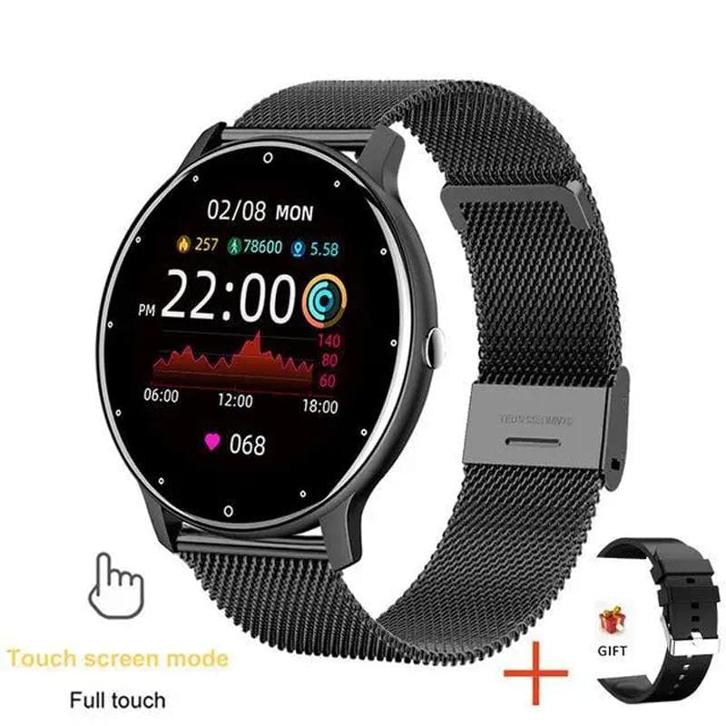 Smart Watch Men Ladies Full Touch Screen Heart Rate Detection Sports Fitness Call Pedometer Waterproof Watch for Android IOS