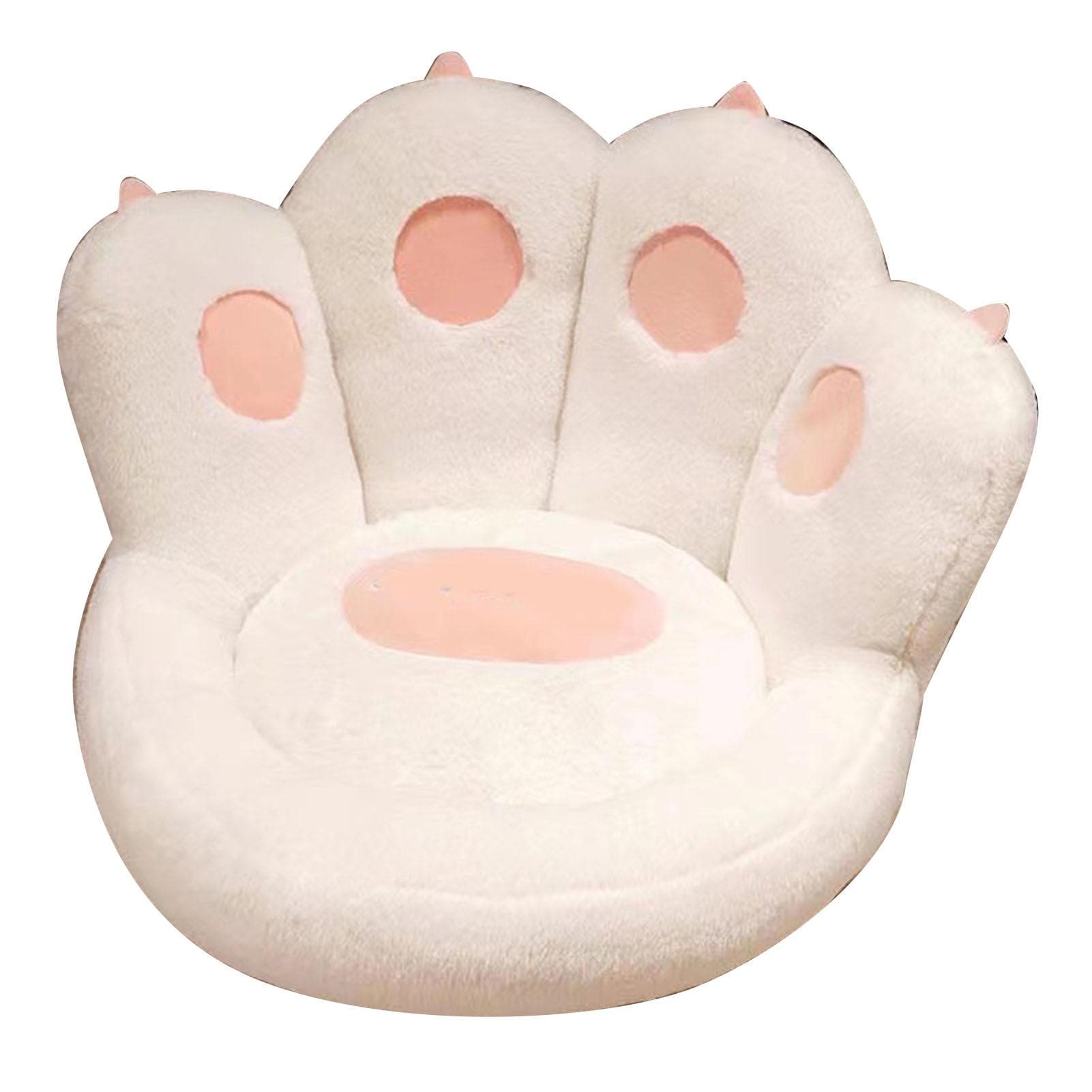 INS Style Cat Paw Cushion Kawaii Cat Paw Chair Cushion Cute Stuff Seat Pad Comfy Sofa Home Floor white