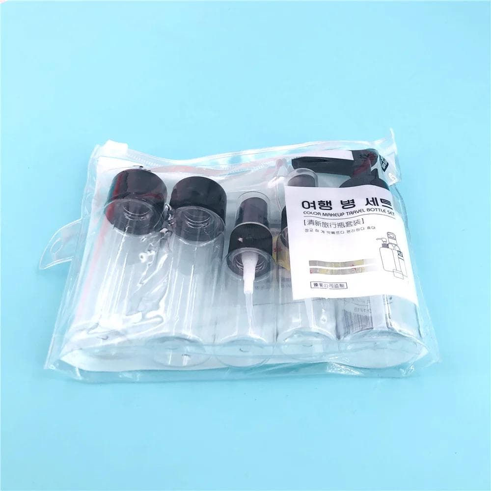 7pc/Set Mini Travel Makeup Cosmetic Face Cream Pot Bottles Transparent Plastic Travel Accessories Empty Make Up Container Bottle