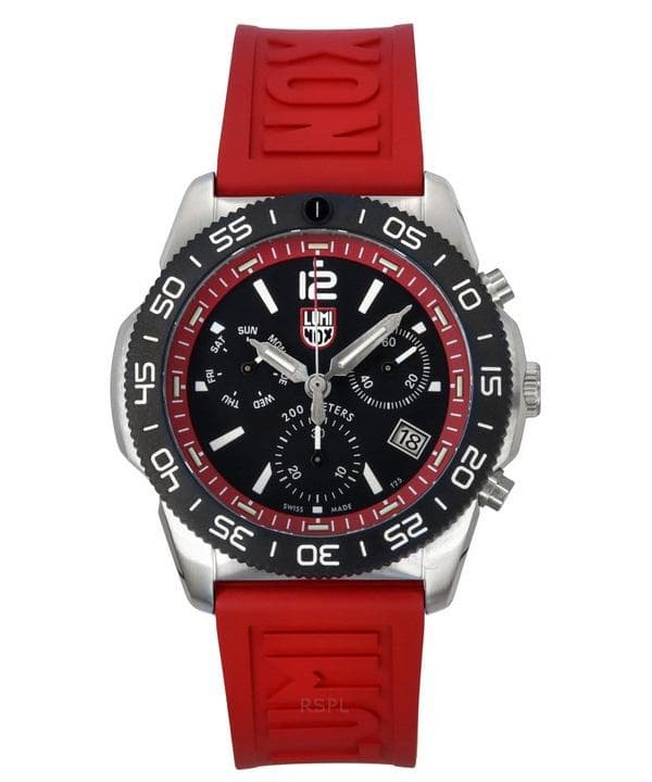 Luminox Pacific Diver Chronograph Rubber Strap Black Dial Quartz XS.3155 200M Men's Watch black