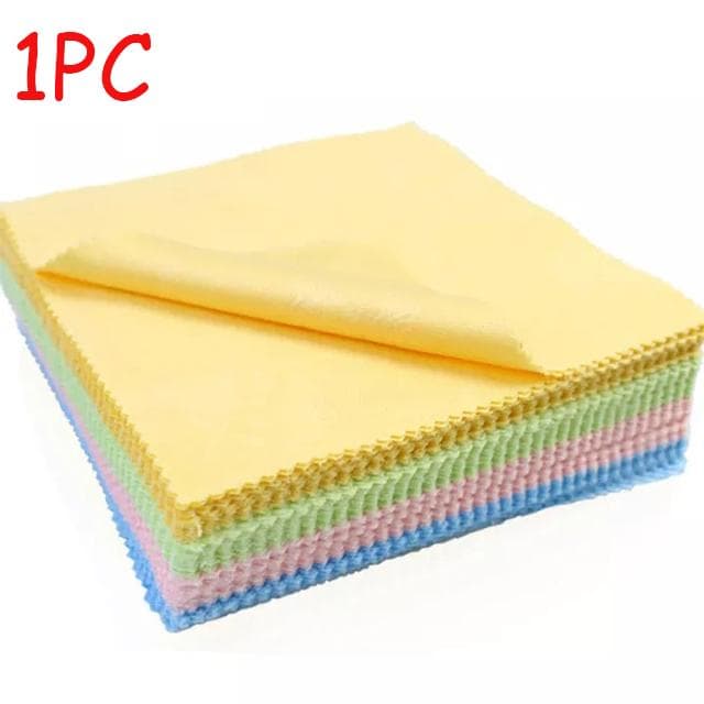 1-20Pcs Natural Chamois Cleaning Cloth Lint Free Cleaner Cloths for Camera Lenses, Eyeglasses Glasses Screen Tablet 10x10cm Random Color