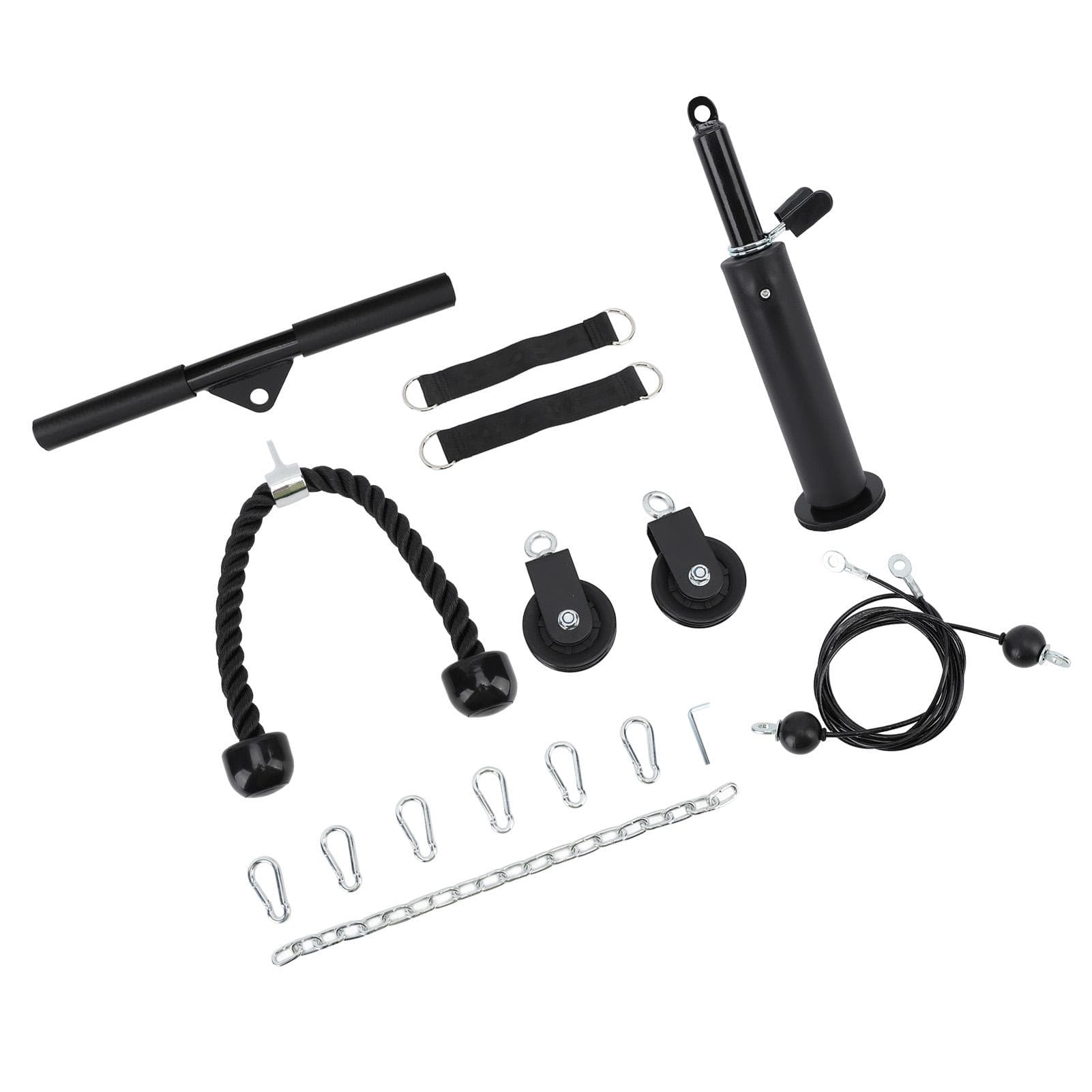 DIY Fitness Equipment Set Detachable Handle 360 degrees Rotating Pulley Home Gym Pulley System for Biceps