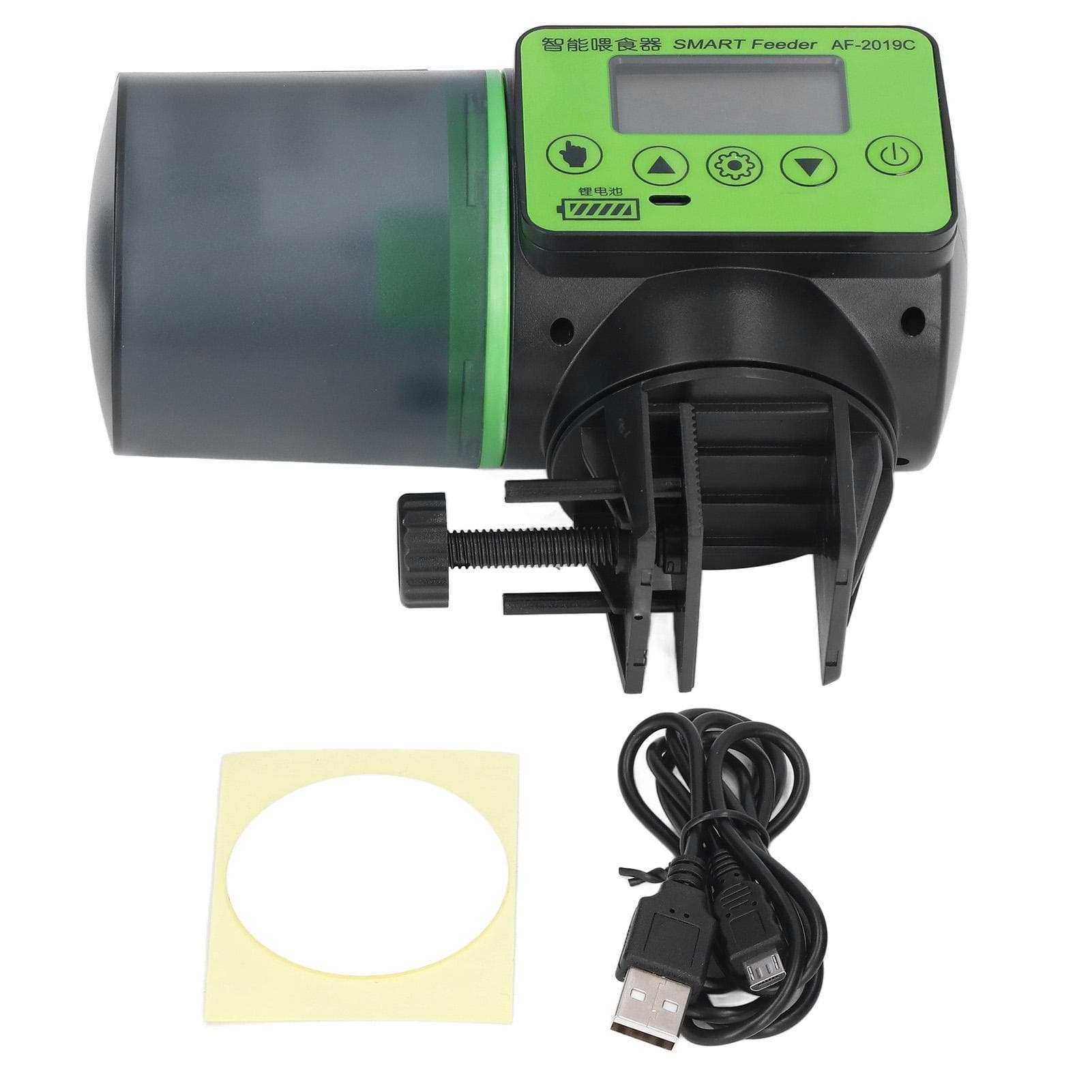 Automatic Fish Feeder Timing Rechargeable Silent Safe Fish Tank Food Dispenser for Aquarium 200ml