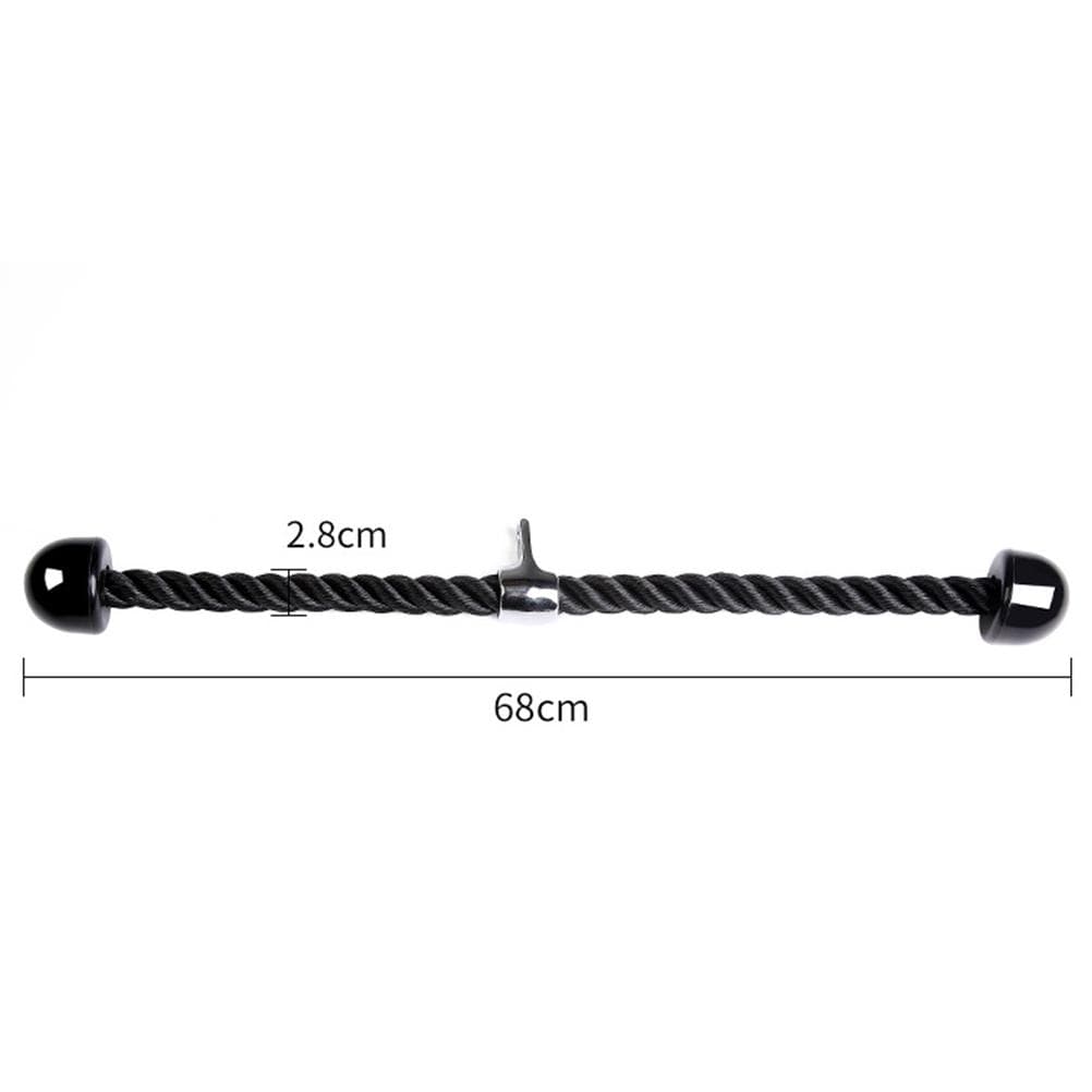 Tricep Rope Heavy Duty Abdominal Crunches Cable Pull Down Laterals Biceps Muscle Training Fitness