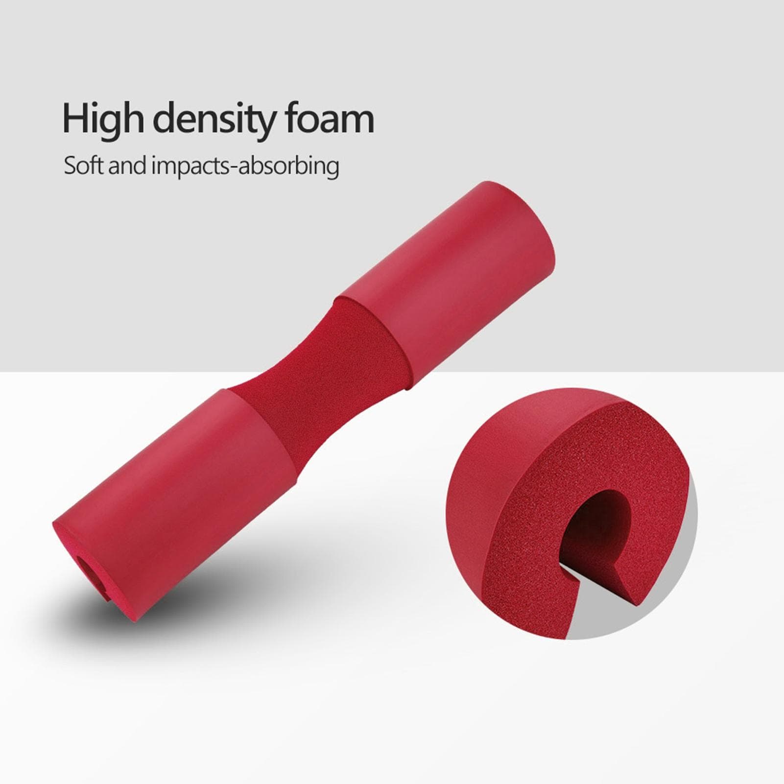 Barbell Squat Pad Neck Shoulder Protective Weight Lifting Protector (Red)