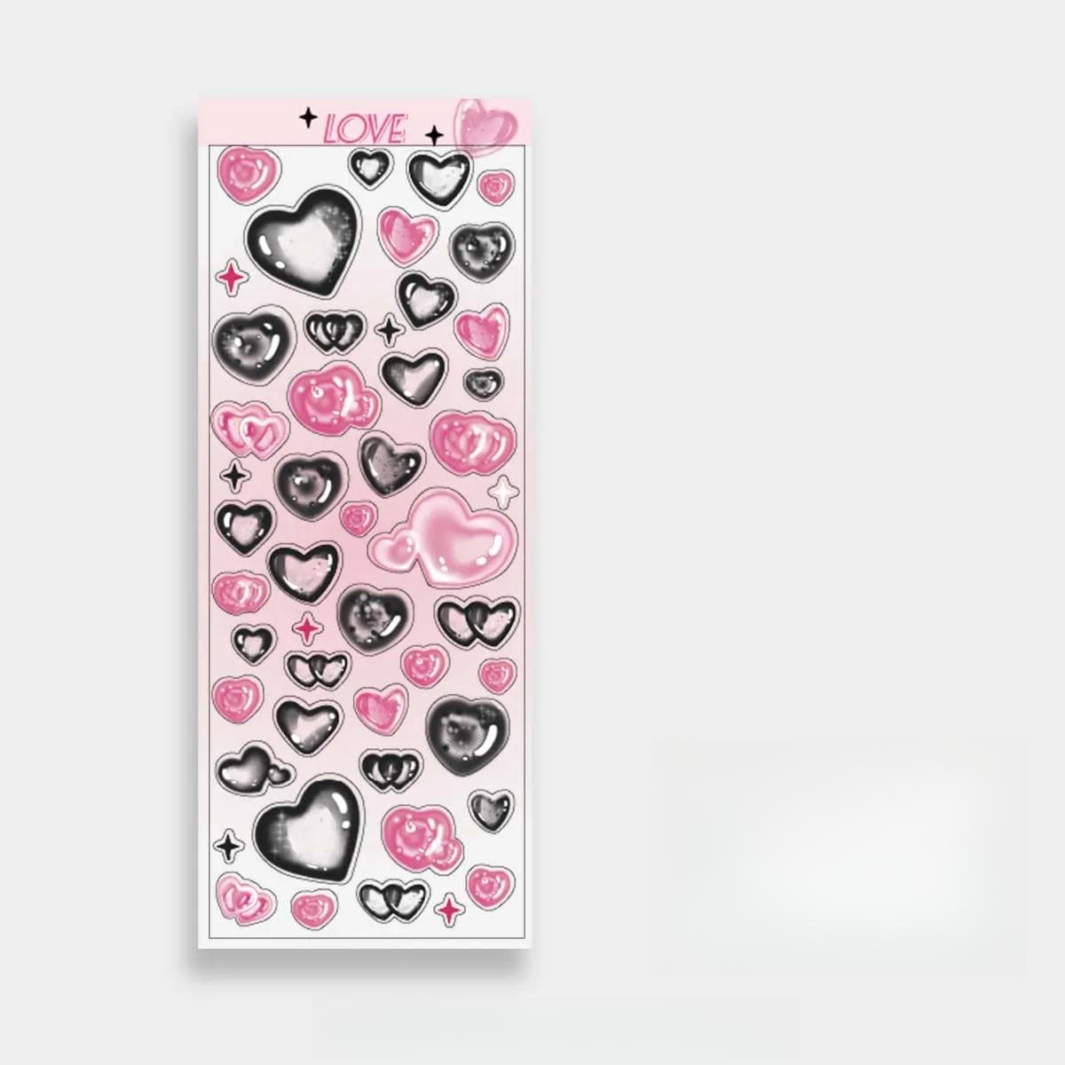 Stars Decal Stickers Scrapbooking Stationery Hearts Stickers Bubble Deco Sticker DIY Journal Planner