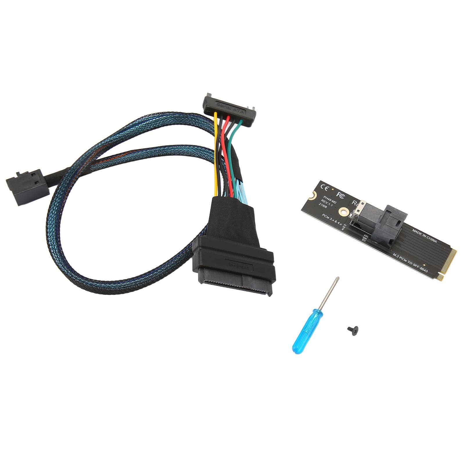 M.2 PCIE 4.0 to SFF8643 U2 Adapter M.2 NVME to SFF 8643 Adapter with SFF8643 to SFF8639 Adapter