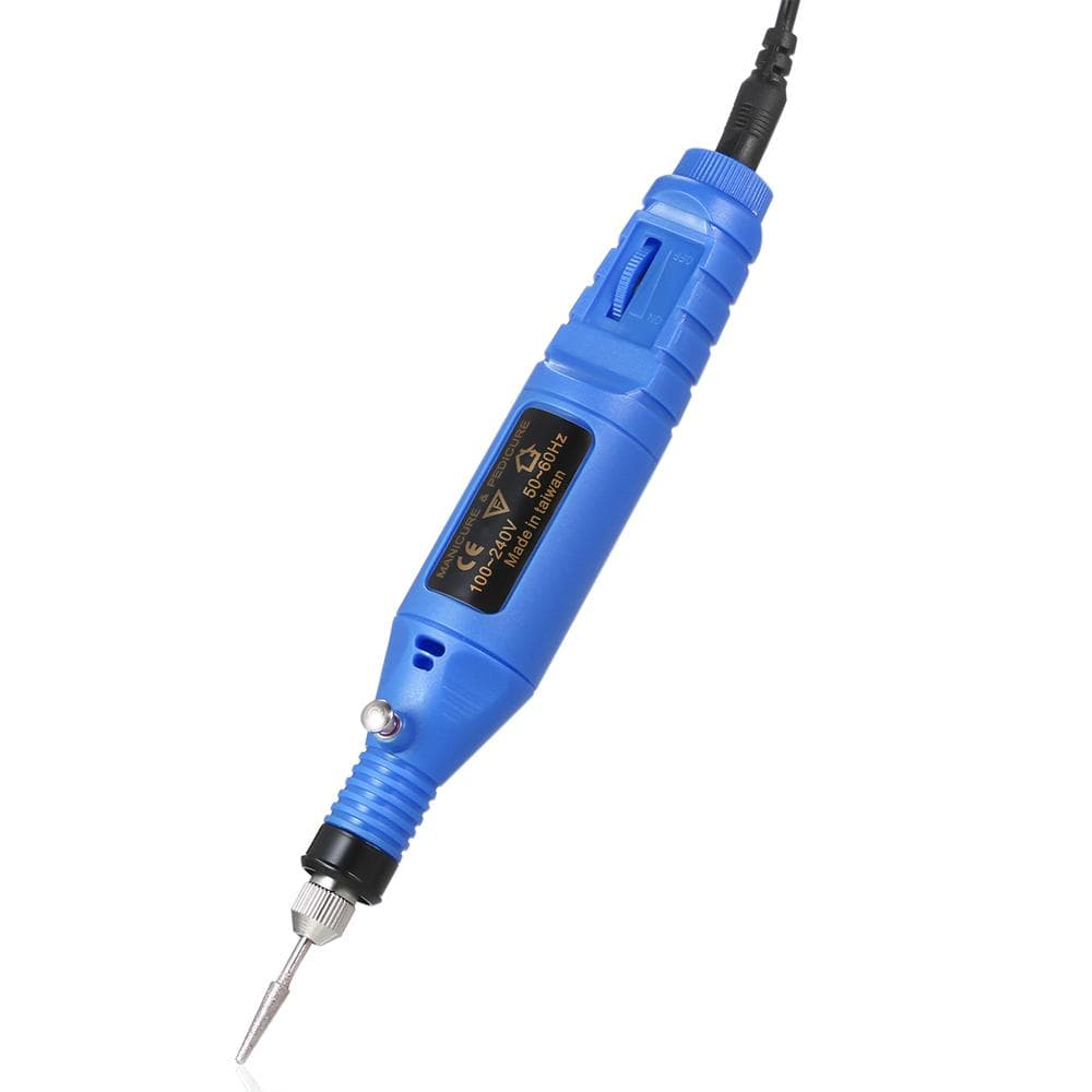 14pcs 100V-240V Mini Electric Grinder Drill Tool Variable Speed Rotary US Plug blue