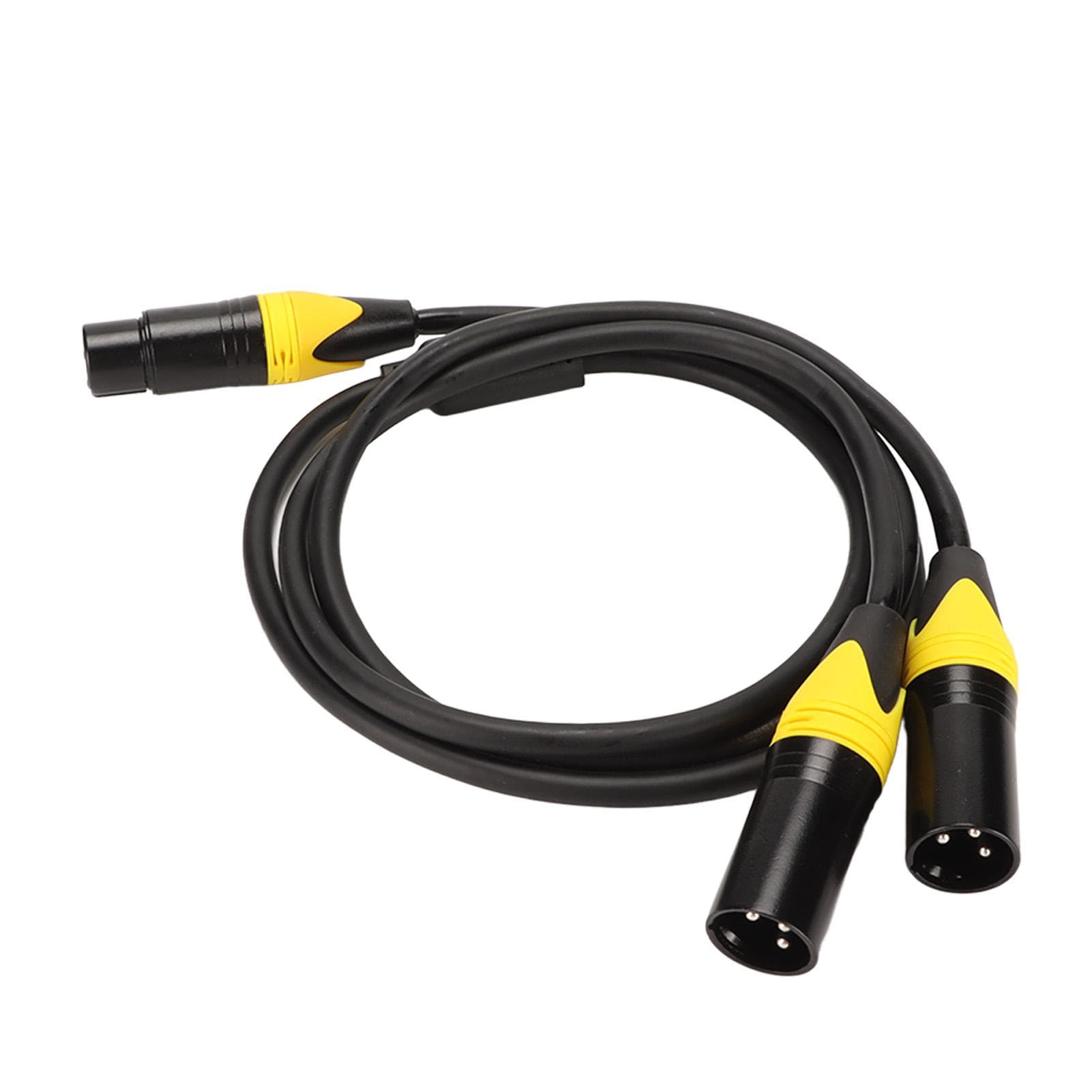 XLR Splitter Cable Female to Dual Male 3 Pin Noiseless Low Loss XLR Y Cord for Mic Speaker Mixer