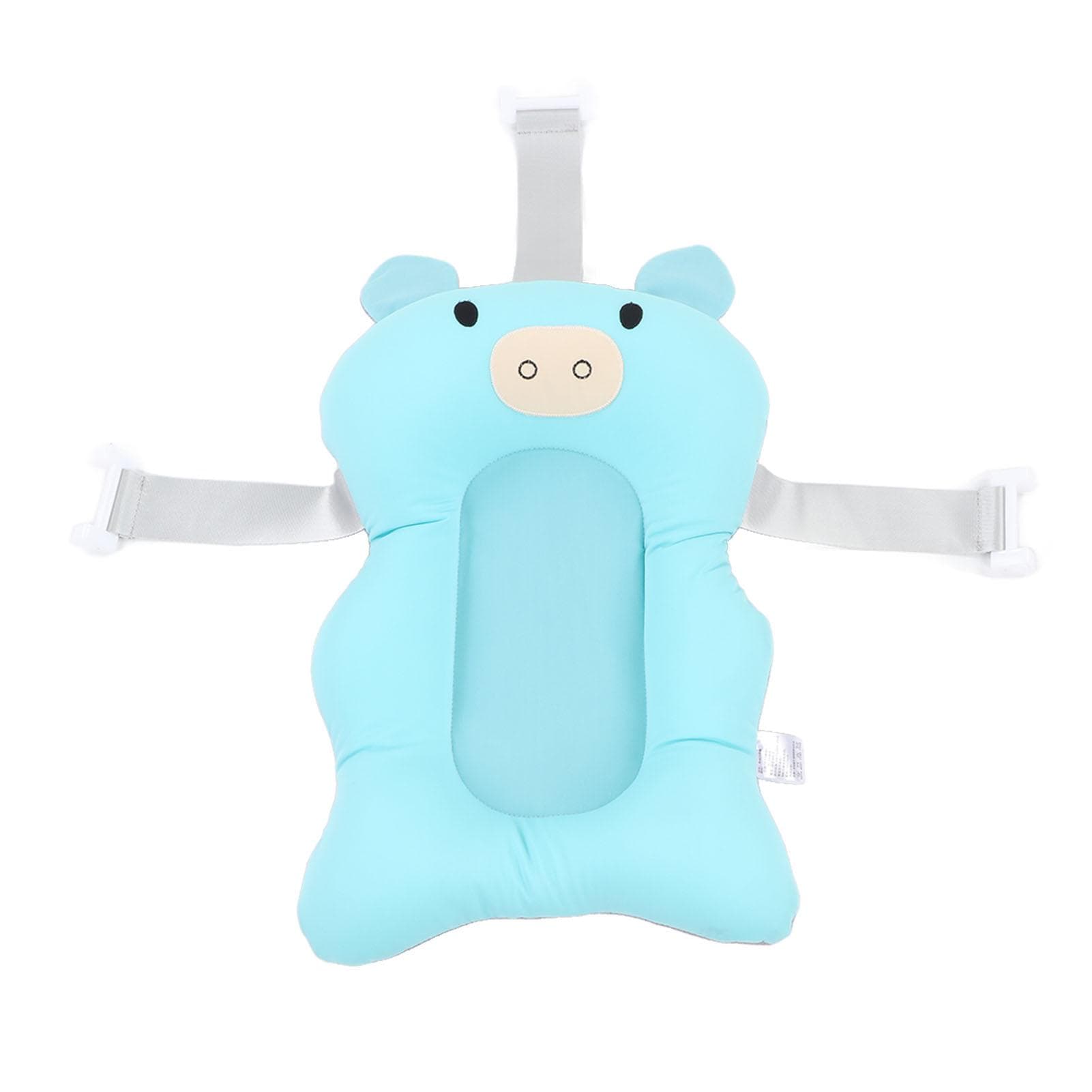 Baby Bath Support Cushion Floating Adjustable Safe Soft Bath Pillow for Infant Shower Pink light blue
